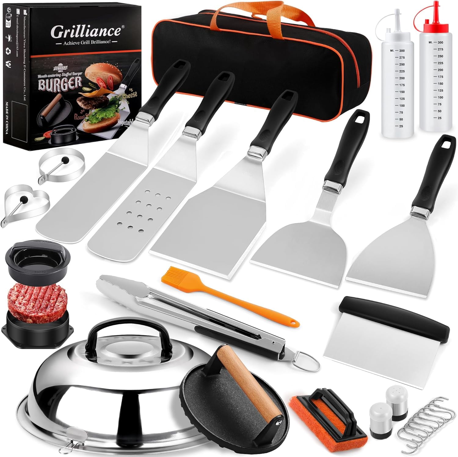 Blackstone Griddle Accessories Kit, 27Pcs Grilling Accessories Set for