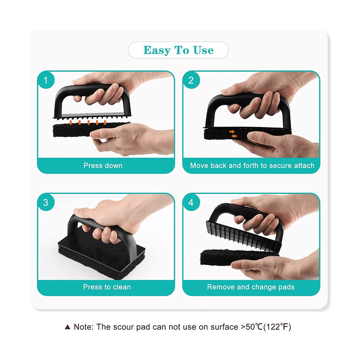 Blackstone Griddle Cleaning Kit Flat Top Scouring Pads with 6In Grill