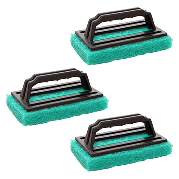 Blackstone Grill Cleaning Kit, Heavy Duty Griddle Scrubber Scouring Pad & Handle, Griddle Cleaning Brush for Charcoal, Gas Grills, Cast Iron Cookware, Oven, Grate, Stovetop