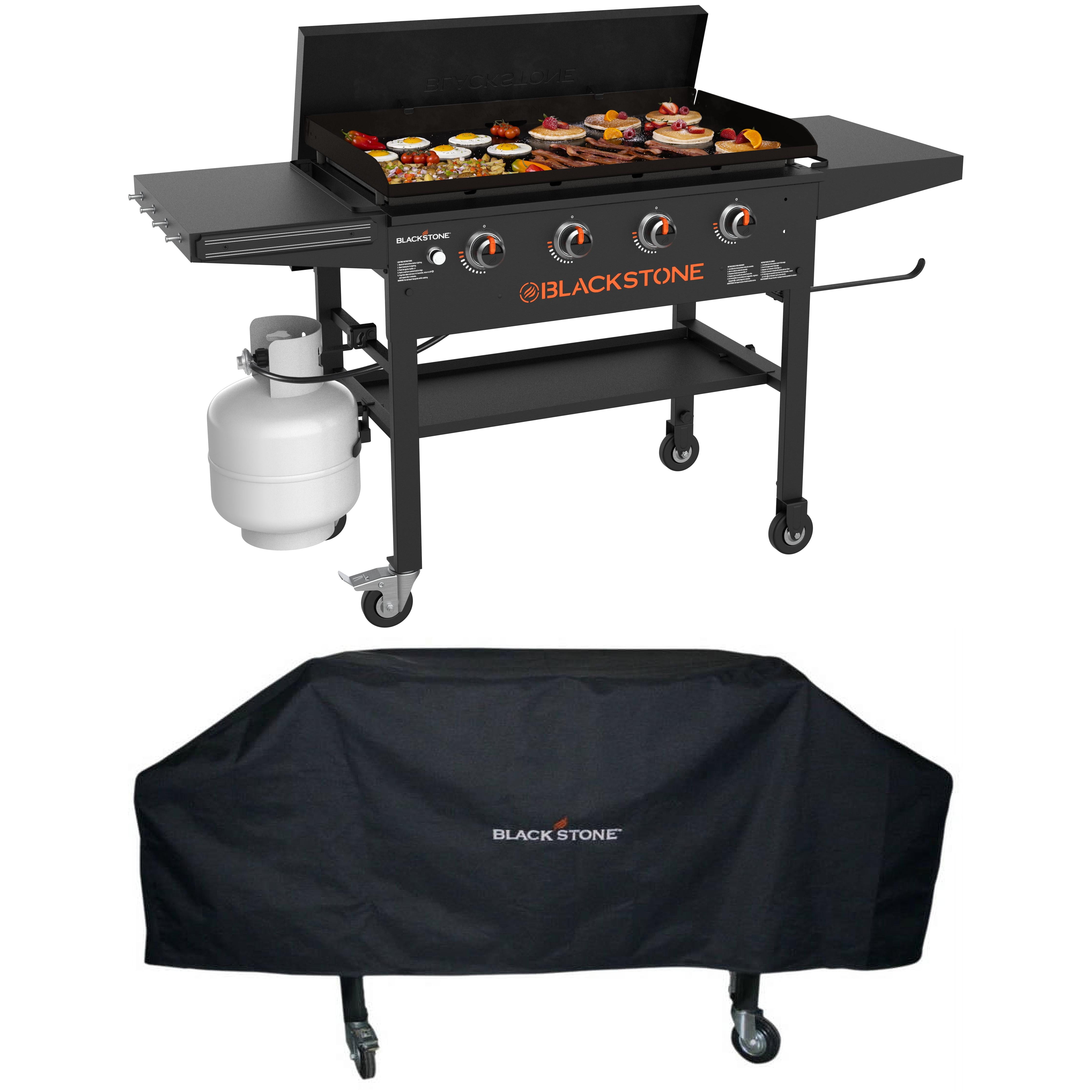 Blackstone Original 4-Burner 36" Propane Omnivore Griddle With Protective Soft Cover - Walmart.com