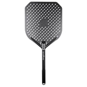 Blackstone Perforated Aluminum Pizza Peel with Heat-Resistant Handle in Black, 14" L x 1" W x 18" H