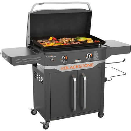 Blackstone ProSeries 2-Burner 28" Propane Griddle with Cabinet and Hood