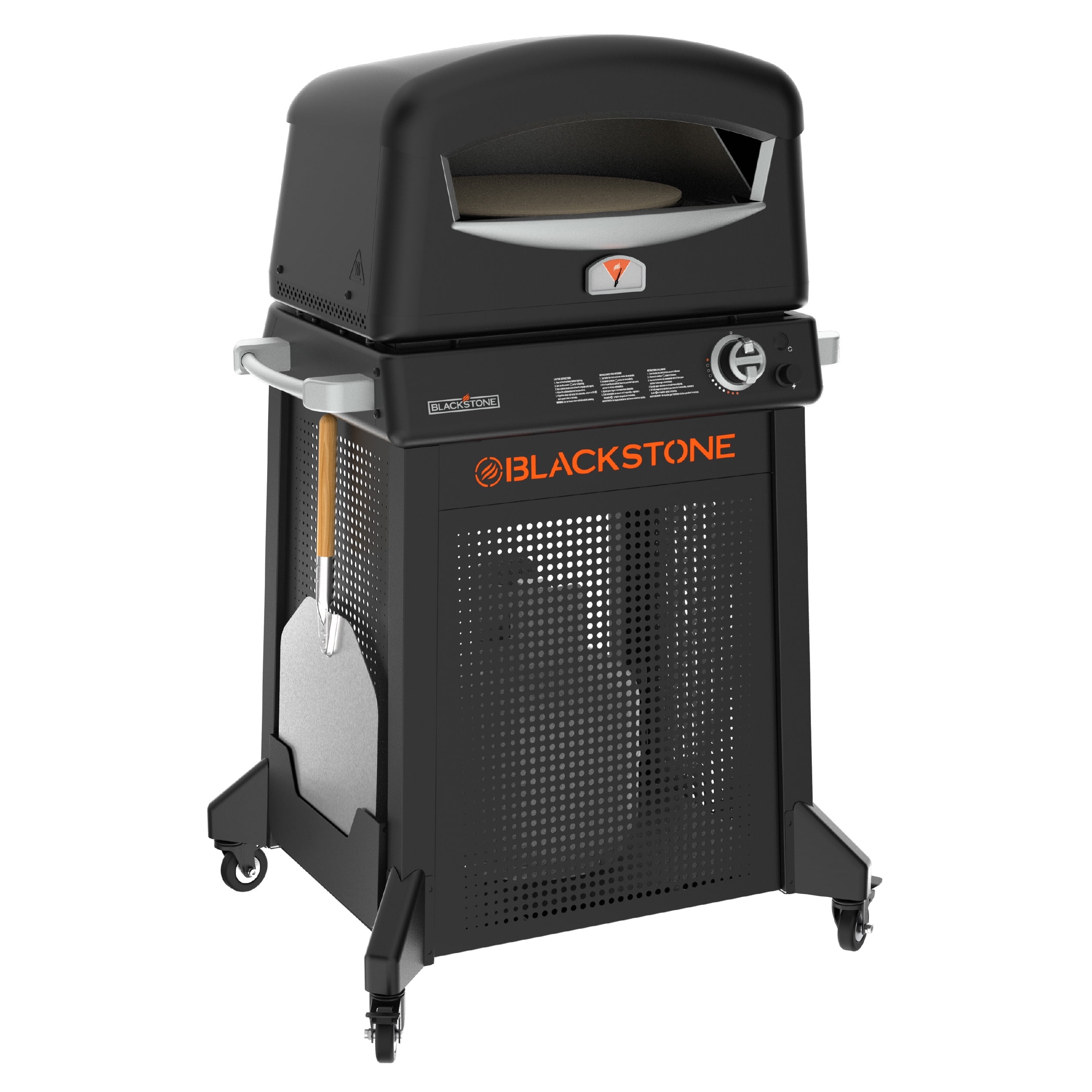 Black Outdoor Gas Pizza Oven with Stand