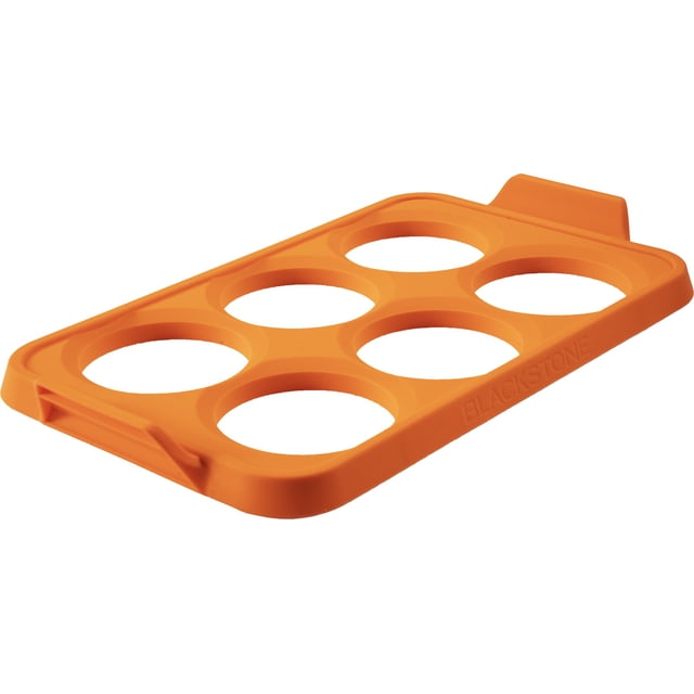 Blackstone Silicone 6Section Egg Ring Egg Mold Tray in Orange