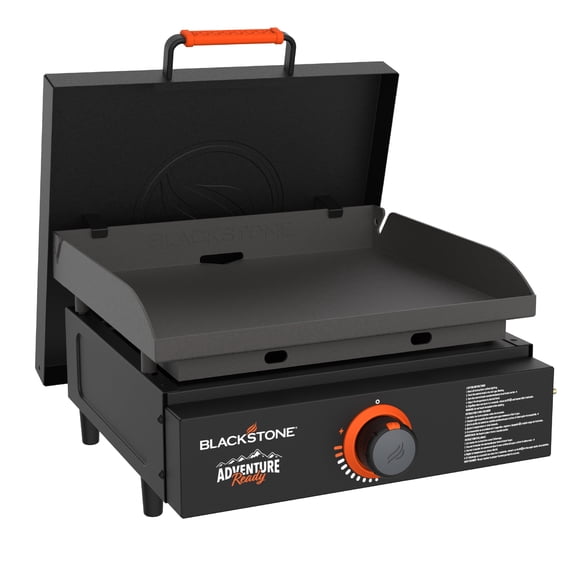 Blackstone Single Burner 17" Adventure Ready Propane Tabletop Griddle with Hard Cover
