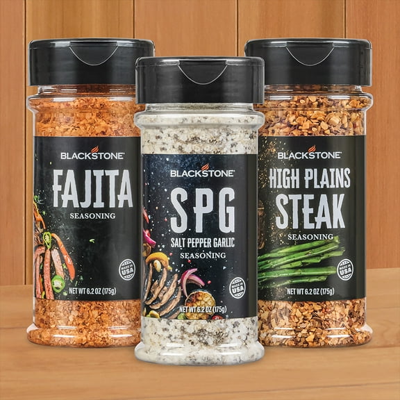 Blackstone Spice Seasoning Set of 3 - SPG, Fajita & High Plains Steak