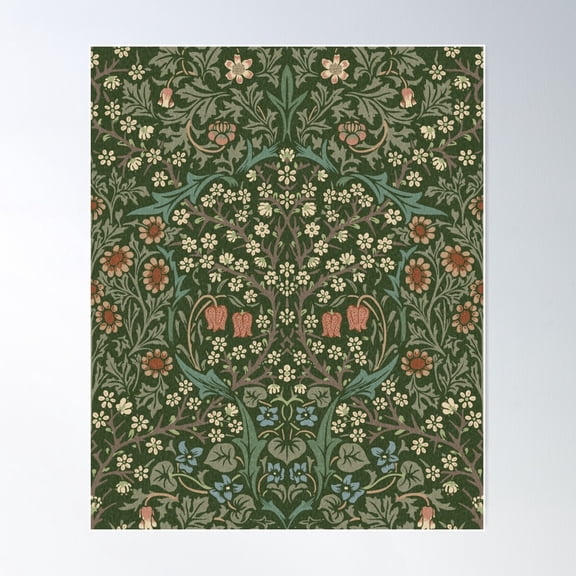 Blackthorn William Morris Pattern Poster Wall Art, Modern Wall Decor For Living Room Bedroom, 16x24 UNFRAMED