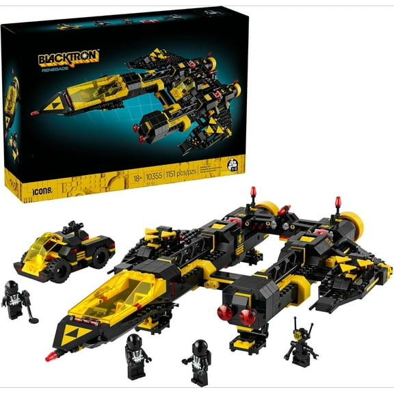 Blacktron Renegade - DIY Kit for Adults 18+ - Building Blocks for Men and Women - Collectible Set for Adult Fans - Creative Gift Idea for Birthdays