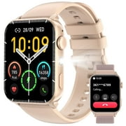 Blackview 1.91-inch Women's Smartwatch with Answer/Make Calls/100+ Sports Modes/Message Reminder/IP68 Waterproof,fits for Android iPhone Devices,Pink