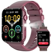 BLACKVIEW 1.91-inch Women's Smartwatch with Answer/Make Calls/100+ Sports Modes/Message Reminder/IP68 Waterproof,fits for Android iPhone Devices,Pink