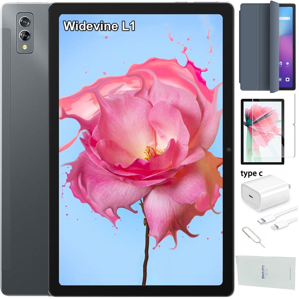 Tablet BLACKVIEW Tab 80 10.1 4Gb-128Gb/Sd 1Tb Id Facial 5G Wifi Sim Duplo  Tablet Pc Cinza