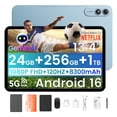 thumbnail image 1 of Blackview OSCAL 2026 13.4" AI Tablet, Android 16, 24GB RAM 256GB ROM, 1TB Expand, T7280 Octa-Core CPU, 8+16MP Camera, 8300mAh, 5G Wifi, Gemini Al Tablet with Keyboard & Mouse, Blue, 1 of 11