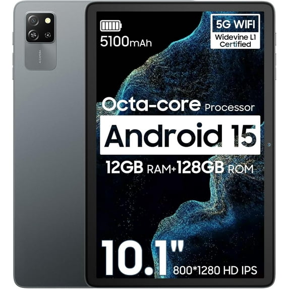 Blackview 10 inch Tablets 6GB RAM 64GB ROM Android 13 Google Lens Computer Tablet, Tab 30 WiFi, Gray