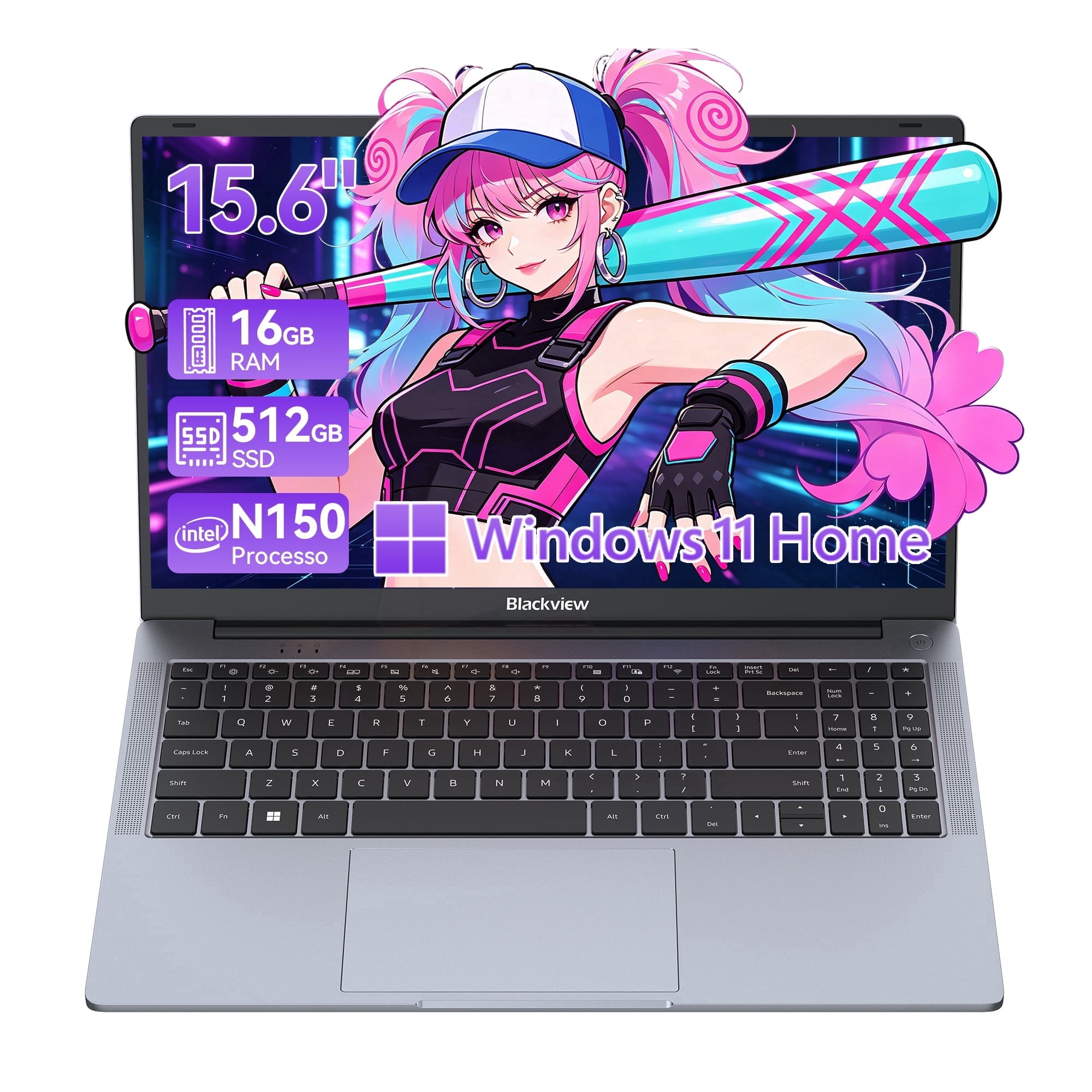 Blackview 2026 15.6 inch Windows 11 Laptop, Intel N150 Quad-Core