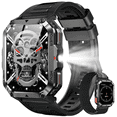 thumbnail image 1 of Blackview Smart Watch for Men with Bluetooth Calling, 900mAh Long Battery Life, 2.01" HD Display, Flashlight, Compass, 100+ Sports Modes, Fitness Tracker for Android iPhone, 1 of 6