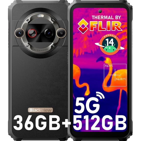 Blackview BL9000 Pro 5G Rugged Smartphone (FLIR Thermal Imaging Camera), 16GB+512GB