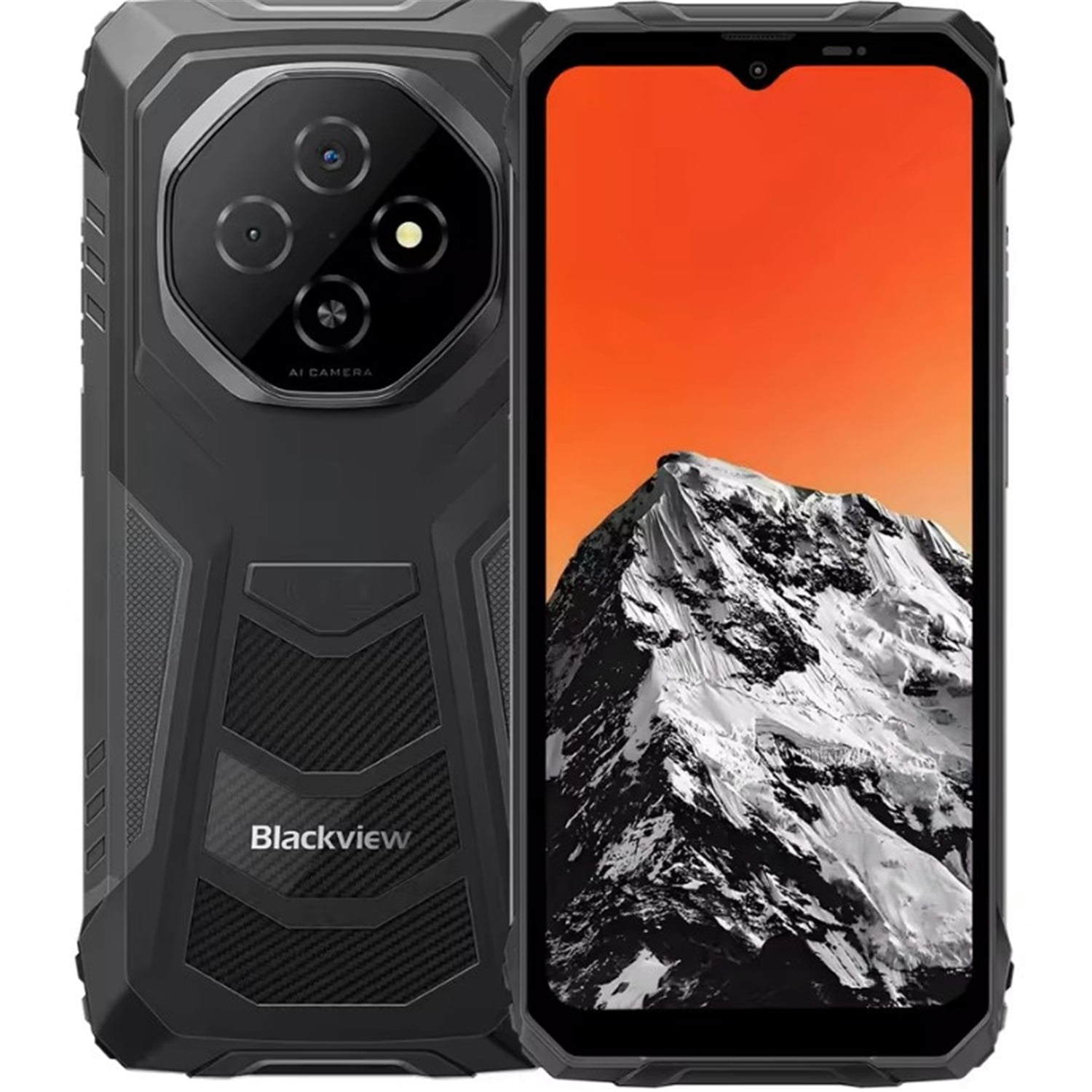 Blackview FORT 1 Rugged Phones, 6.56-inch Android 15 AI Smart Phone 4GB RAM 128GBROM,11000mAh Cellphones-Black/Green/Orange