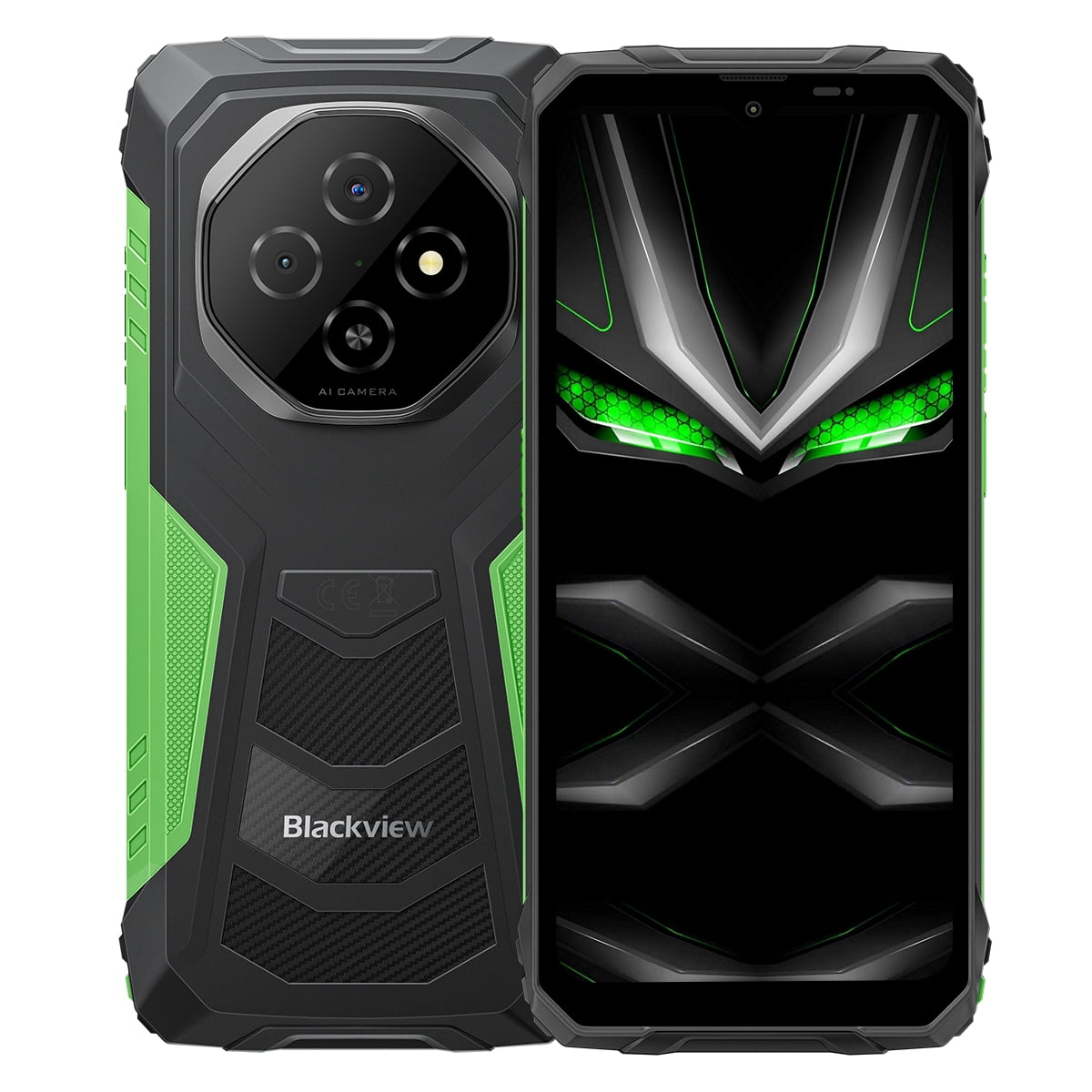 Blackview FORT 1 Rugged Phones, 6.56-inch Android 15 AI Smart Phone 6GB RAM 256GB ROM, 11000mAh Cellphones-Orange/Green/Black