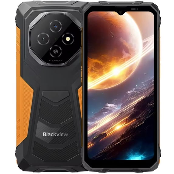 Blackview FORT 1 Rugged Phones, 6.56-inch Android 15 AI Smart Phone 4GB RAM 128GBROM,11000mAh Cellphones-Black/Green/Orange