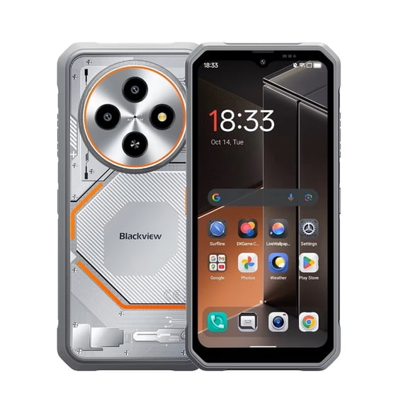 Blackview Fort 2 Rugged Phone Android 15 Smartphone, 6GB 128GB,6.56”HD 90Hz Dispaly,16MP 13MP Camera, White/Black
