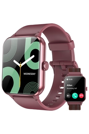 Smart Watch for Women, Bluetooth Calling, AI Voice Assistant, Fitness Tracker with 100+ Sports Modes, IP68 Water Resistant, Custom Watch Faces, Compatible with Android & iPhone, Red