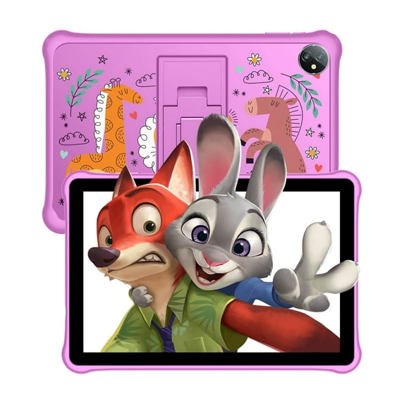 Blackview Kids Tablet 10 inch Tablets 64GB Tablets for Kids Toddler Learning Computer Parental Control, Tab A7 Kids, Pink