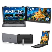 Blackview Laptop Screen Extender 14", 1080P FHD IPS Portable Monitor for Laptop 13-17", 1.3lbs Ultra-Light & 0.17" Ultra-Slim, Travel Dual Monitor, Plug & Play for Windows/Mac/Android/Switch