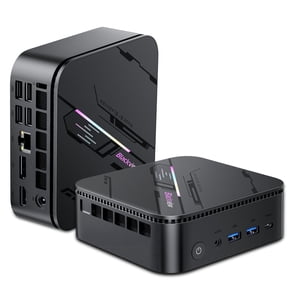 Blackview MP100 Pro Mini PC, AMD Ryzen 5 7430U(4.3GHz, 6C/12T), 16GB LPDDR4 512GB PCIE4.0 SSD, Triple 4K(HDMI+DP+Type-C), WiFi 6, BT 5.2, Windows 11 Pro with 3-Year Warranty, for Laptop, Monitor