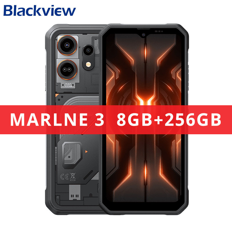 Blackview Oscal MARINE 3 Rugged Smartphone 6.56-inch HD IPS 90Hz Display Android 16 MTK Helio G81 NFC 5000mAh 256GB Cellphone,8GB 256GB Black