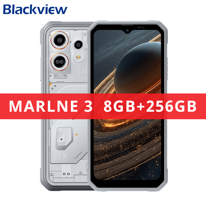 Blackview Oscal MARINE 3 Rugged Smartphone 6.56-inch HD IPS 90Hz Display Android 16 MTK Helio G81 NFC 5000mAh 256GB Cellphone,8GB 256GB white