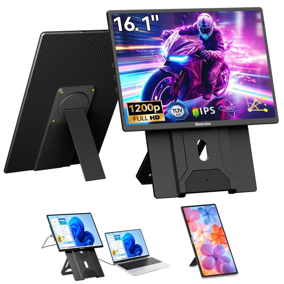 Blackview Portable Monitor 16 inch FHD Gaming Monitor for Laptop PC Phone Mac Xbox