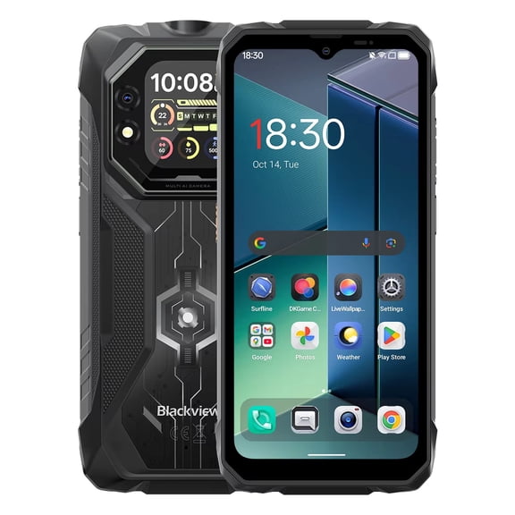 Blackview ROCK 1 Rugged Smartphone,6.56-inch 90Hz Display,8GB RAM 256GB ROM,15000mAh/33W,Android 16-Black
