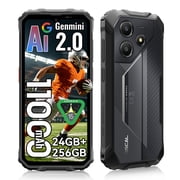 OSCAL Marine 2 Rugged Smartphone,11000mAh Rugged Phone,NFC,24GB + 256GB / 2TB TF,Android 15 Phone, 90Hz,18W,16+8MP,Gemini AI Gaming Phones,IP69K Protection,6.56 HD,Dual SIM/1TF Slots,Black