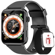 Blackview Smart Watch fits for Android iPhone,IP68 Waterproof,with Bluetooth CallAnswer/Make Calls for Women Men 1.83" HD Screen Fitness Watch with AI Voice,Black