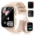 thumbnail image 1 of Blackview Smart Watch fits for Android iPhone,IP68 Waterproof,with Bluetooth Call(Answer/Make Calls) for Women Men 1.83" HD Screen Fitness Watch with AI Voice,Pink, 1 of 8