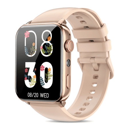 Blackview Women's Smart Watch with Bluetooth Calling, AI Voice Assistant, Fitness Tracker, 1.91" HD Display, IP68 Water Resistant, Flashlight, Custom Watch Faces, Compatible with Android & iPhone