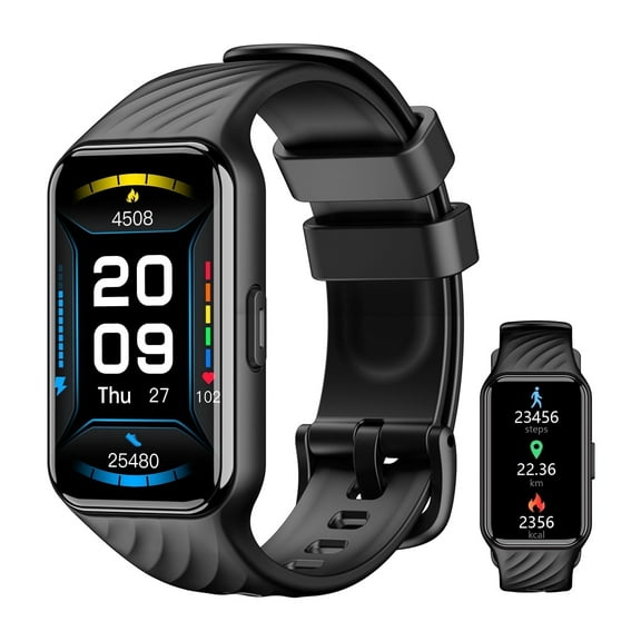 Blackview Smart Watch for Men Women, 1.47" Fitness Tracker with Custom Dials, Waterproof, with 100+ Sport Modes Activity Tracker for iPhone Android Samsung, Black