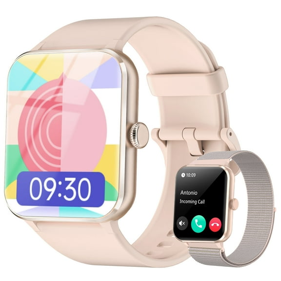 Blackview Smart Watch for Women Men, Bluetooth Call(Answer/Make Calls/Push Message), 1.85" Touch Screen Fitness Watch, with 100+ Sports Modes,IP68 Waterproof, for Android iPhone Apple, Pink