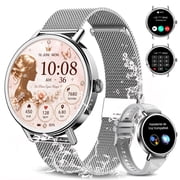 Smart Watch for Women Men, Bluetooth Calling Fitness Tracker, 1.26" Touch Screen, 100+ Sport Modes, Message Notifications, Compatible with Android iPhone (Slive