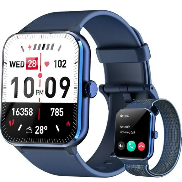 Blackview Smartwatch for Women Men (Answer/Make Calls/Push Message), 1.85" Touch Screen Fitness Watch, with 100+ Sports Modes,IP68 Waterproof, for Android iOS Apple, Blue