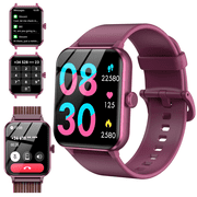 Blackview Smartwatch for Women,Answer/Make Calls/Push Message/100+ Sports Modes,1.85-inch Touch Screen Fitness Watch,fits for Android iOS Apple,Red