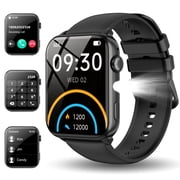 Blackview 1.91 Smartwatch for Men Women's,100+ Sports Modes/Bluetooth(Answer/Make Calls)/IP68 Waterproof,Smart Watch Fits for Android iPhone,Black