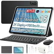 Blackview Tablet 12 inch 256GB ROM 36GB RAM Octa-core Android 15 AI Computer Tablets With Case Stylus, Google GMS Widevine L1, Mega 2 GRAY