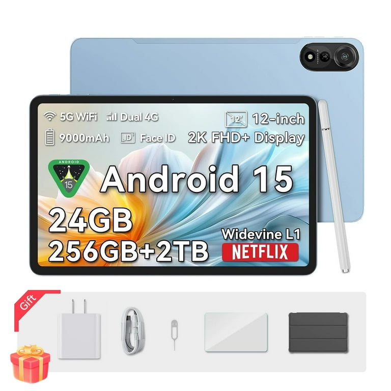 Android15 タブレット 12インチ 大画面 24GB 256GB Blackview Tab 18, Android 12, 10 inch, 4GB RAM 128GB ROM
