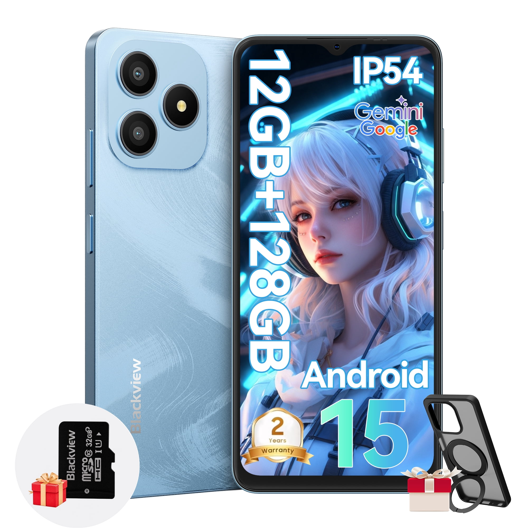 Blackview Wave 9C Unlocked Android Phones, Android 15 Cell Phone