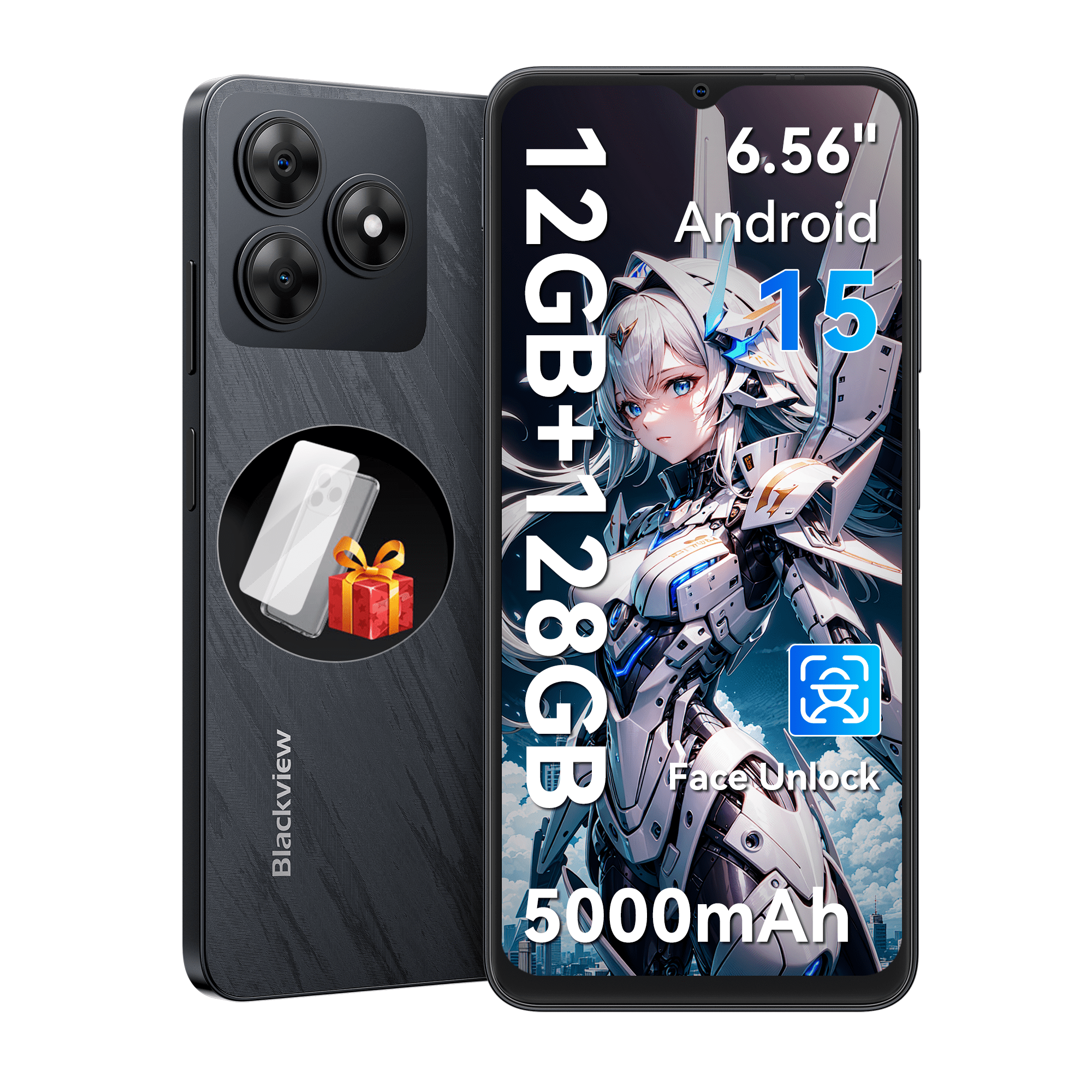 Blackview WAVE 8 Unlocked Phones, Android 15 Smartphones 24GB+