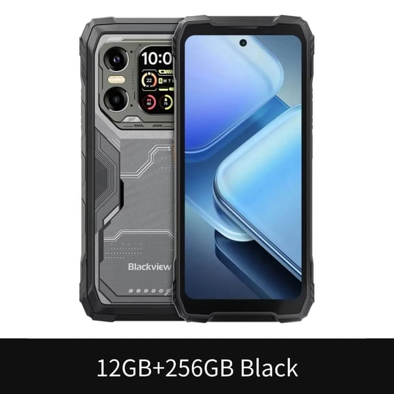 Blackview XPLORE 1 Outdoor Mobile Phone, Waterproof 12GB 256GB Black