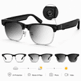 thumbnail image 1 of LUOMATE AI Smart Glasses with Camera for Men and Women, Bluetooth Smart Glasses, Photochromic Blue Light Lenses, HD Video, Calling, Music, 16Gb, 1 of 12