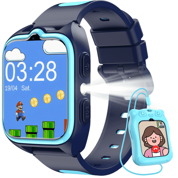 Blackview1.75" Smart Watch for Kids with GPS, Parental Controls, CallsTexts, SOS,Kids Smartwatch for Girls with Camera Pedometer Flashlights Calculator etc Children Gift Blue