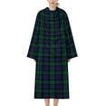 thumbnail image 1 of Blackwatch Tartan Modern Cute Blue And Green Plaid Bathrobe Plush Bathrobe Cozy Unisex Winter Bathrobe Warm Water Absorbent, 1 of 9